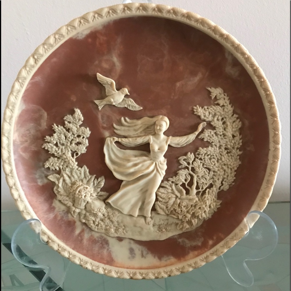 “To A Skylark” Collectors Cameo Stone Plate